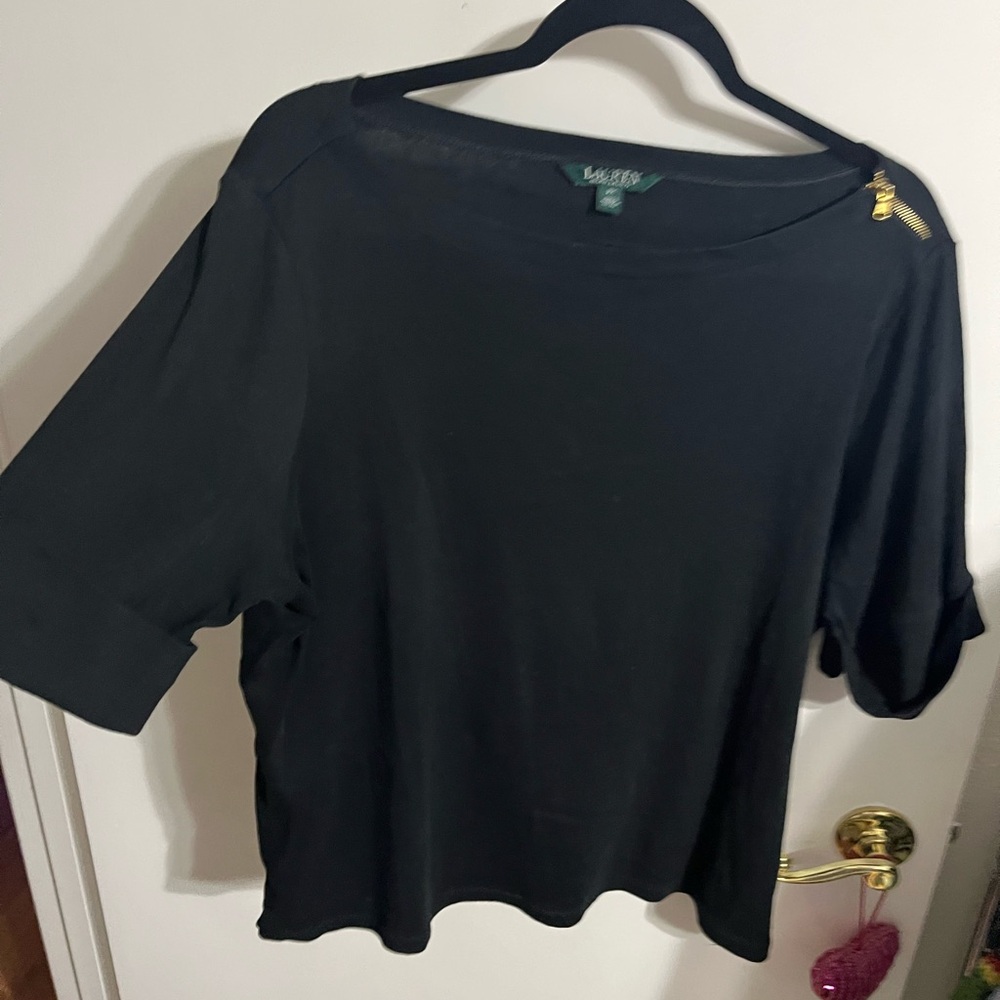 ❤️ 2X Ralph Lauren Black Women's Top